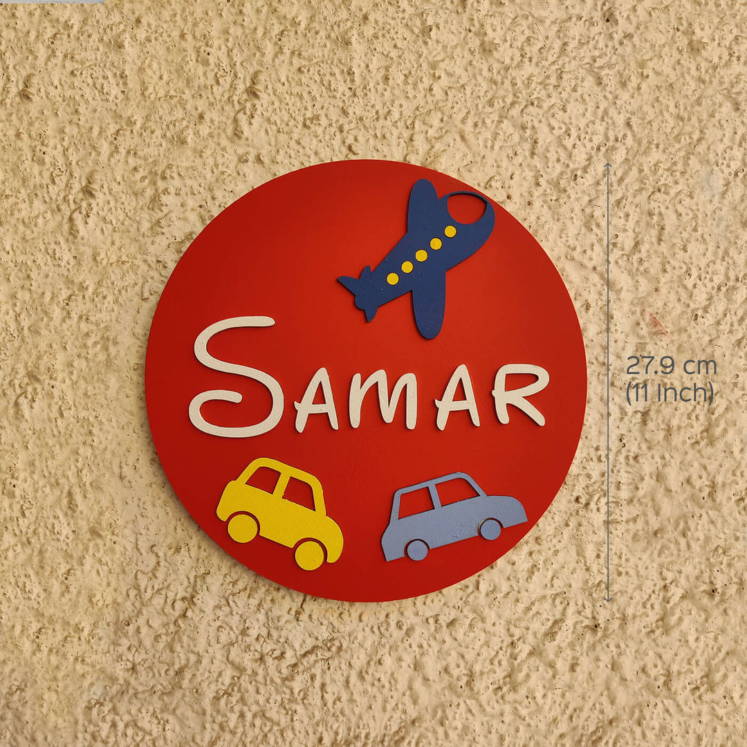 Vehicle Theme Personalised MDF Nameboard