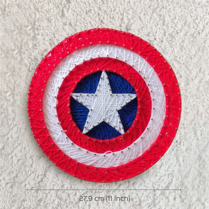 Captain America Shield String Art Wall Hanging