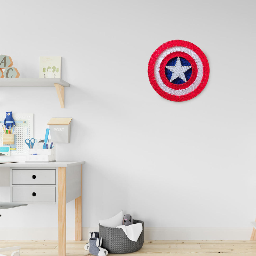 Captain America Shield String Art Wall Hanging