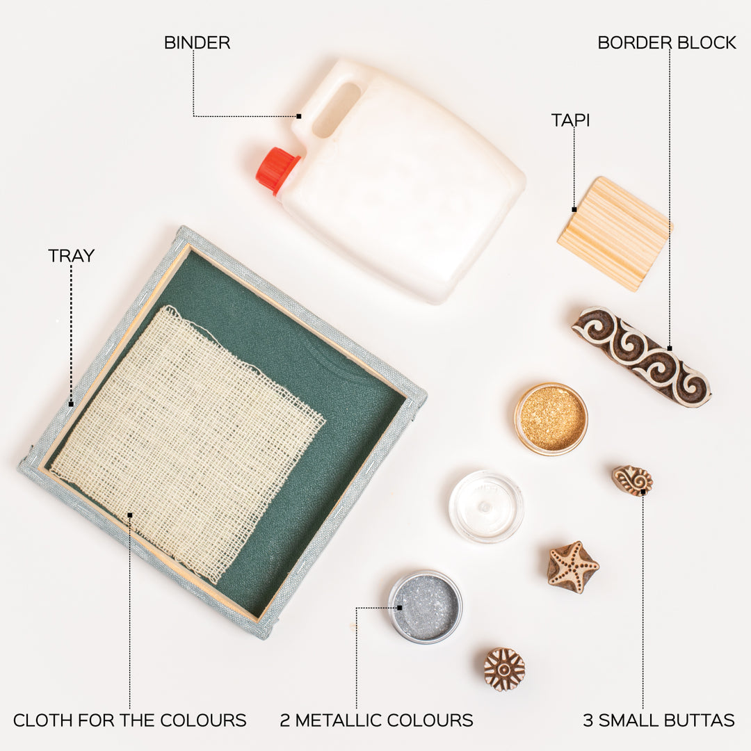 Metallic Colours - Blockprinting DIY Kit