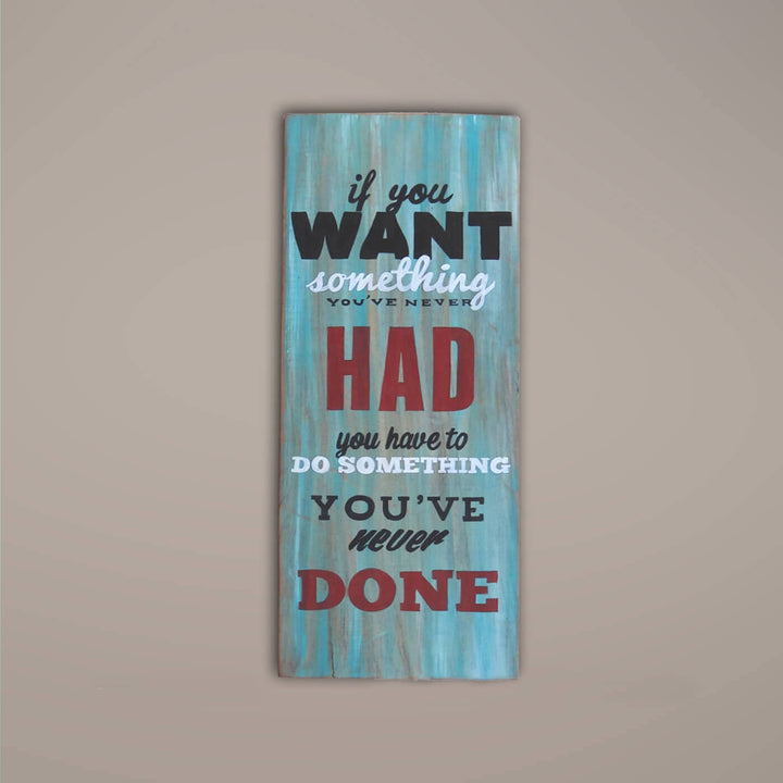 Hand-painted Inspirational Quote Wooden Wall Hanging
