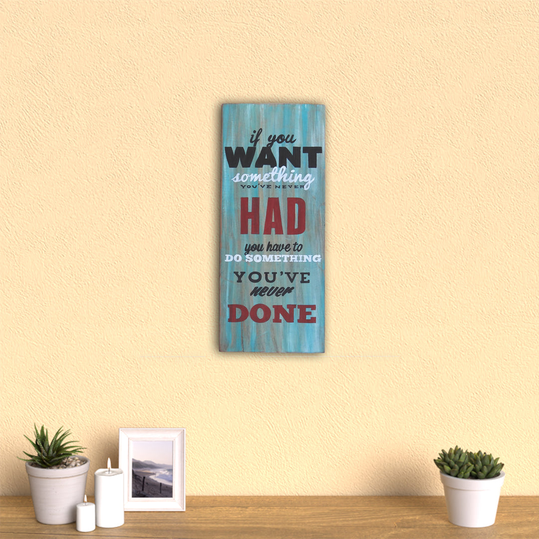 Hand-painted Inspirational Quote Wooden Wall Hanging