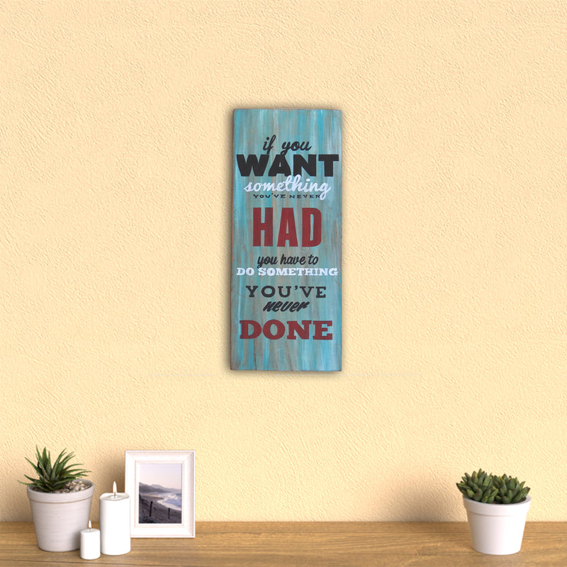 Handpainted Inspirational Quote Wooden Wall Hanging Zwende