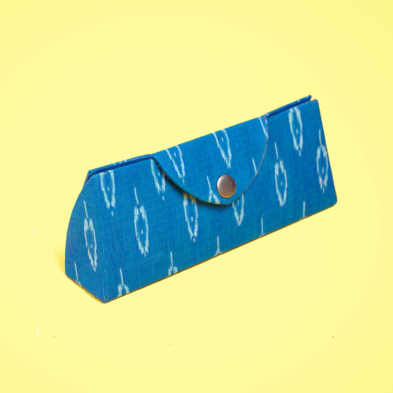 Eyewear Case in Bold Blue Ikat