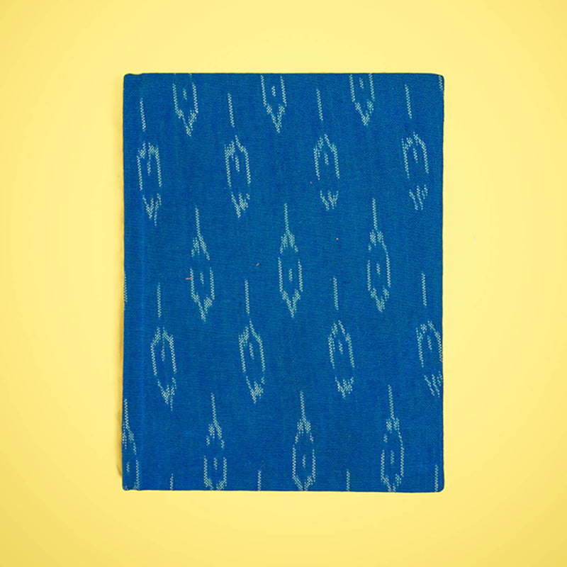 Bold Blue Ikat Unruled Notebook