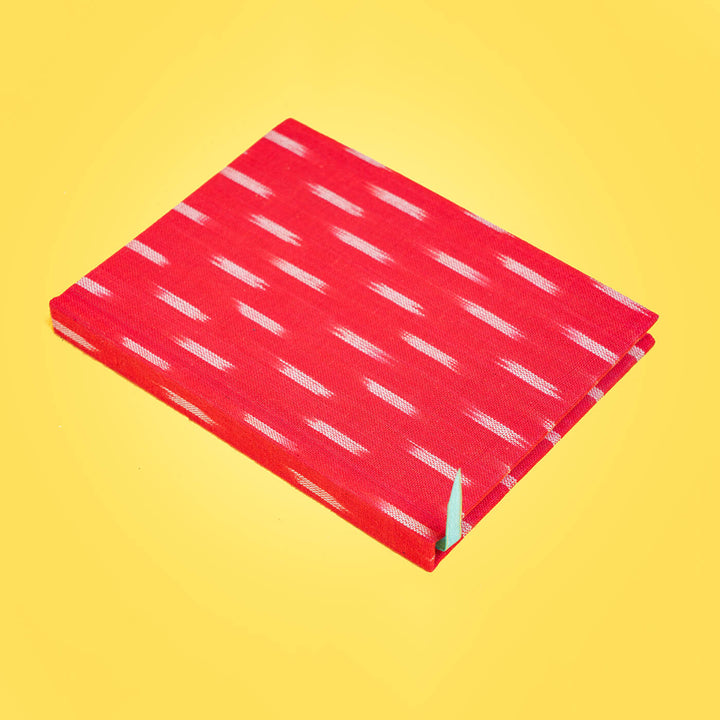 Bold Red Ikat Unruled Notebook