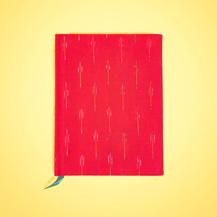 Fine Red Ikat Unruled Notebook