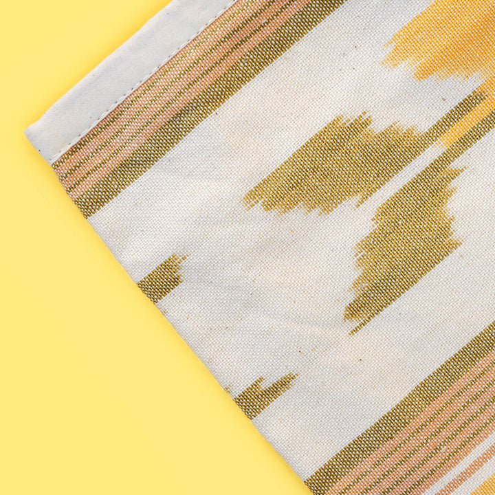Cotton Placemat in Yellow Ikat - Set of 2