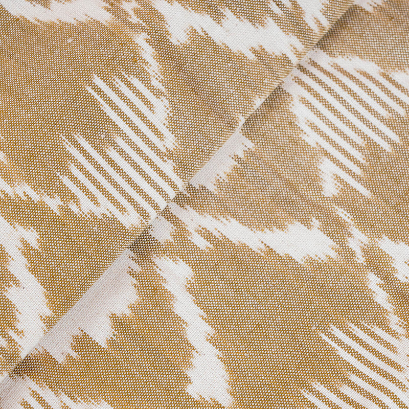 Cotton Table Runner in Brown Ikat