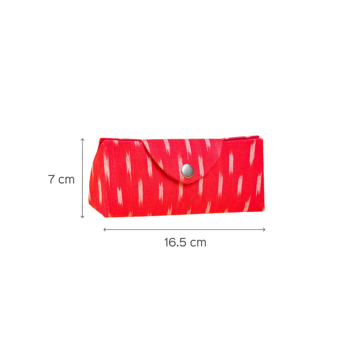 Eyewear Case in Bold Red Ikat