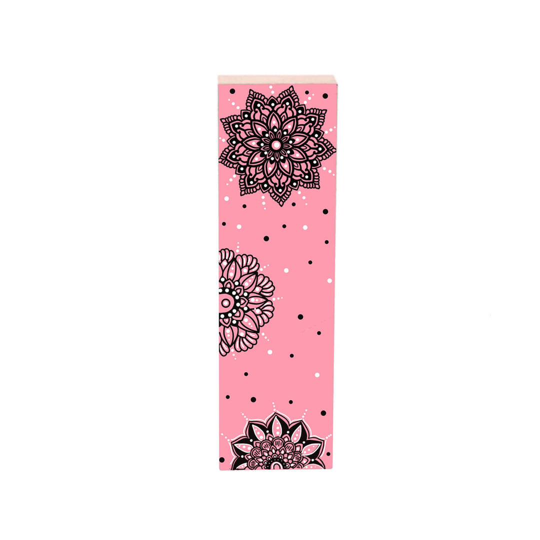 Wall Mountable & Tabletop Mandala Doodle Alphabet - Rose Pink