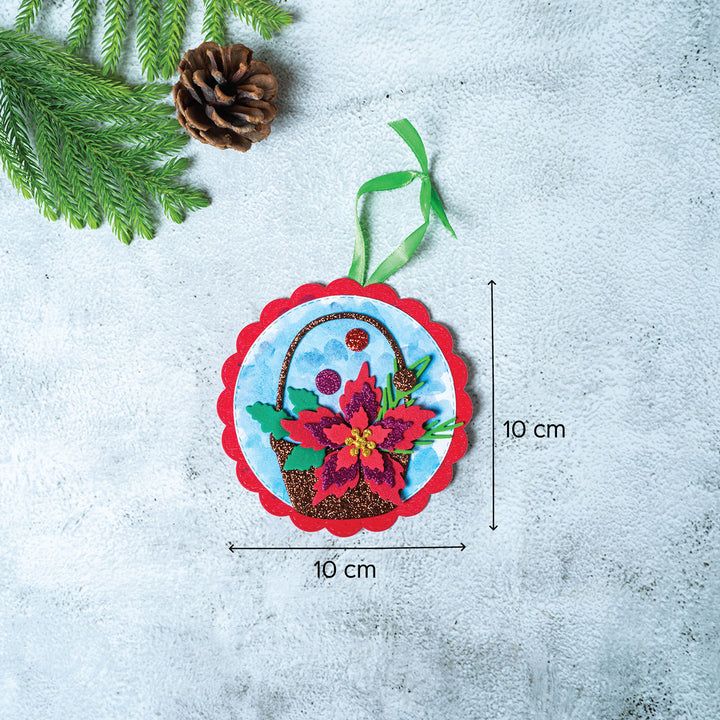 Brown Flower Basket Christmas Gift Tags - Pack of 5