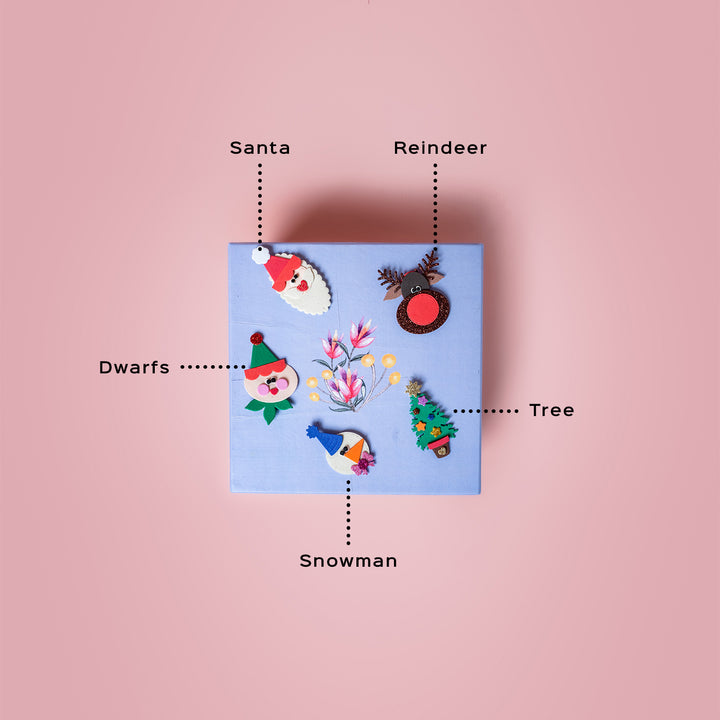 Handmade Christmas Foam & Paper Embellishments | Xmas Gifting Ideas | Set Of 5