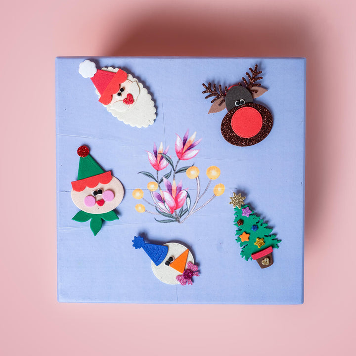 Handmade Christmas Foam & Paper Embellishments | Xmas Gifting Ideas | Set Of 5