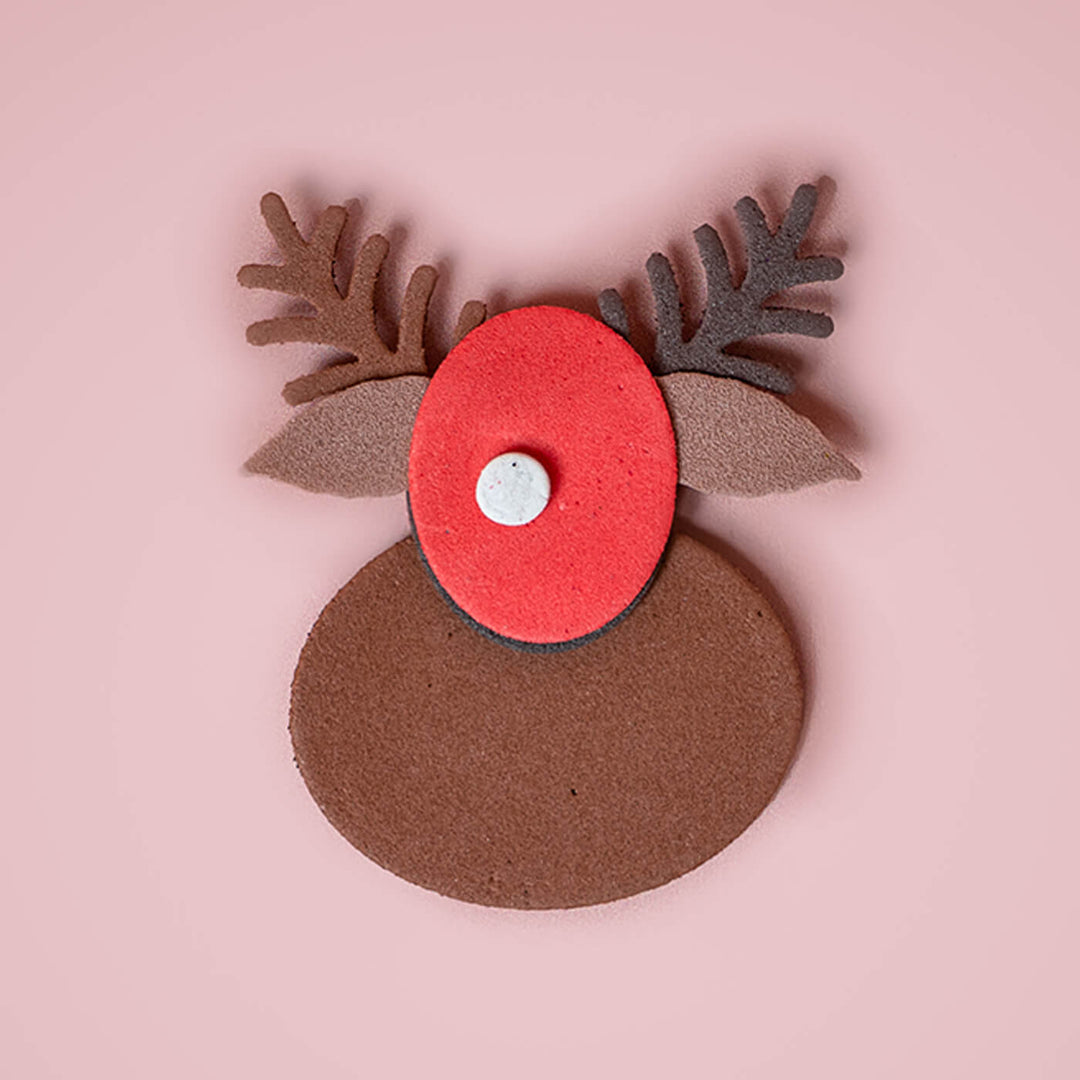 Handmade Reindeer Foam & Paper Embellishments | Xmas Gifting Ideas | Set Of 5