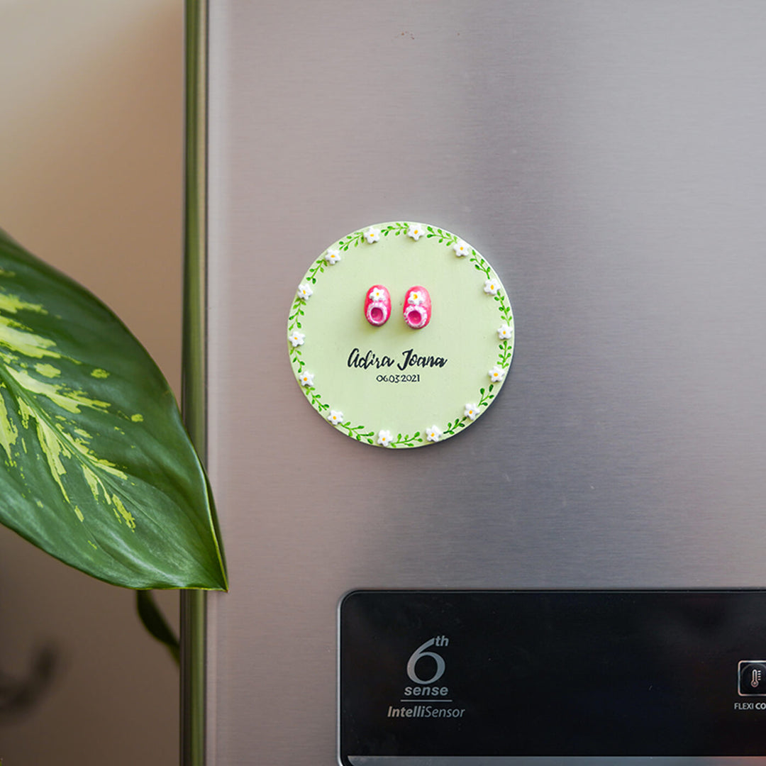 Personalized Baby Shoes Fridge Magnet