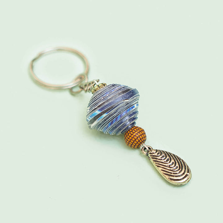 Handmade Upcycled Paper Keychain