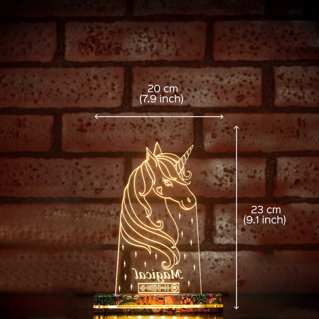 3D Illusion Unicorn Rechargeable LED Lamp