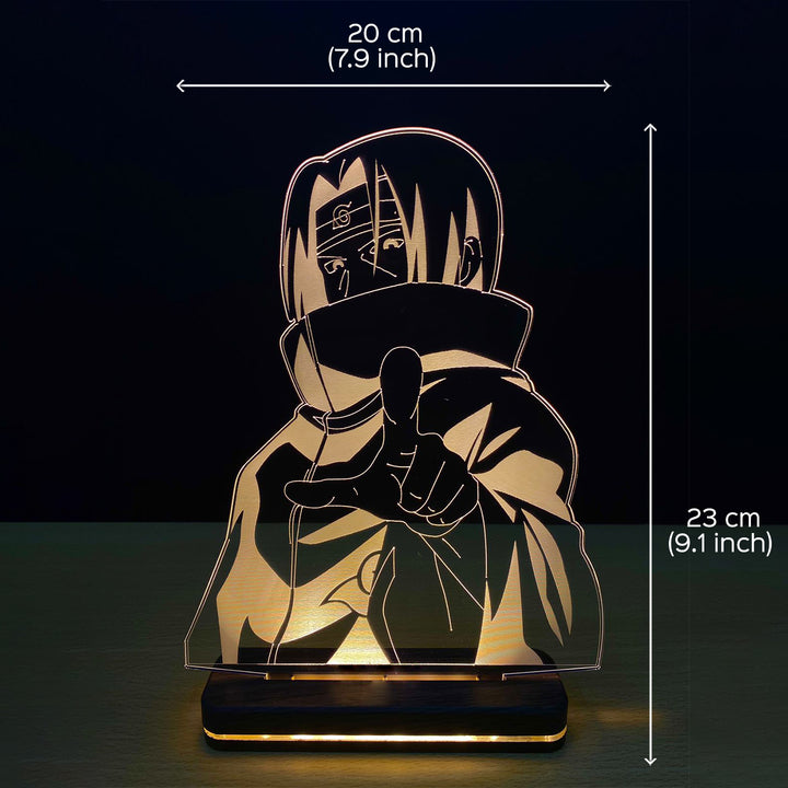 3D Illusion Itachi Uchiha Naruto Anime Rechargeable LED Lamp