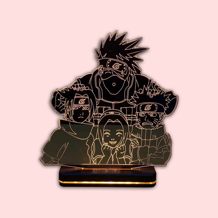 3D Illusion Naruto Team 07 Anime Rechargeable LED Lamp