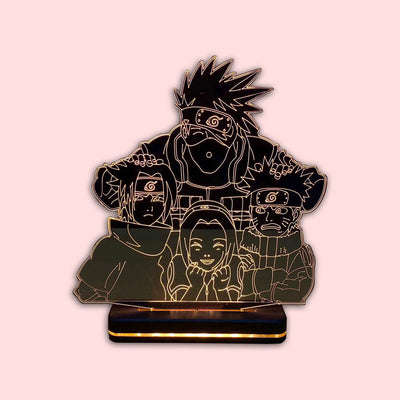 3D Illusion Naruto Team 07 Anime Rechargeable LED Lamp