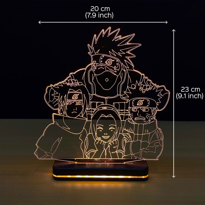 3D Illusion Naruto Team 07 Anime Rechargeable LED Lamp