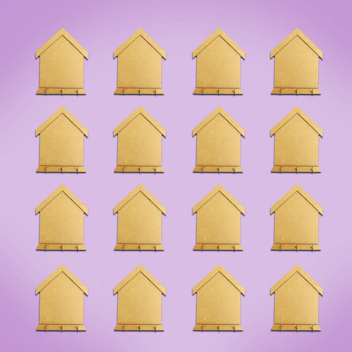 Ready to Paint MDF Key Holder - Small Hut
