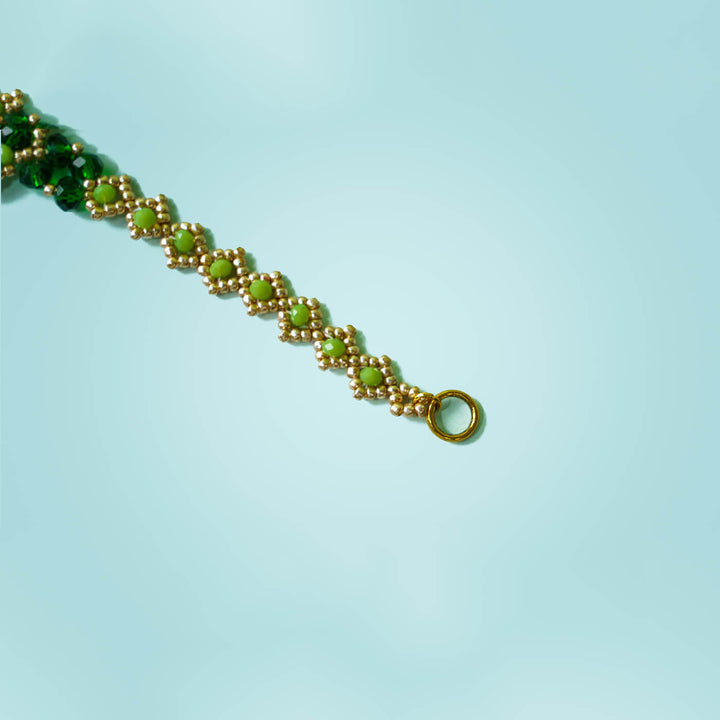 Light and Dark Green Bead Bracelet - Zwende