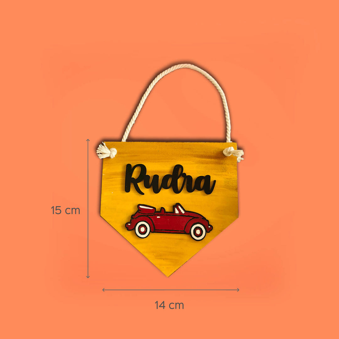 Car Nameboard with String for Kids