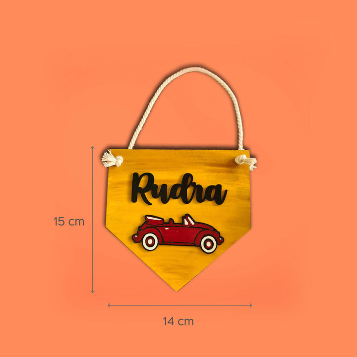 Car Nameboard with String for Kids