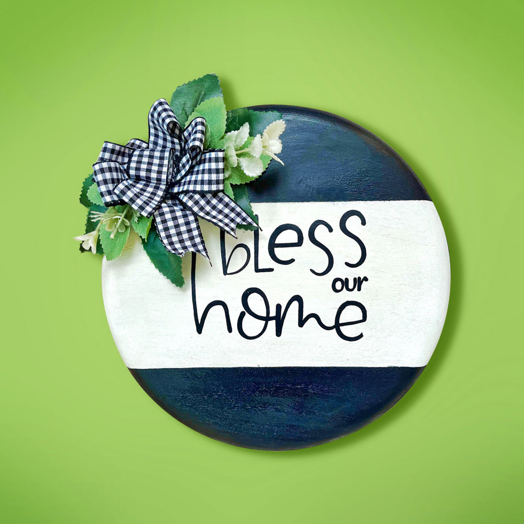 Round Bless Sign Wall Decor