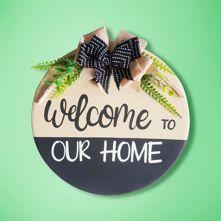 Round Welcome Sign Wall Decor