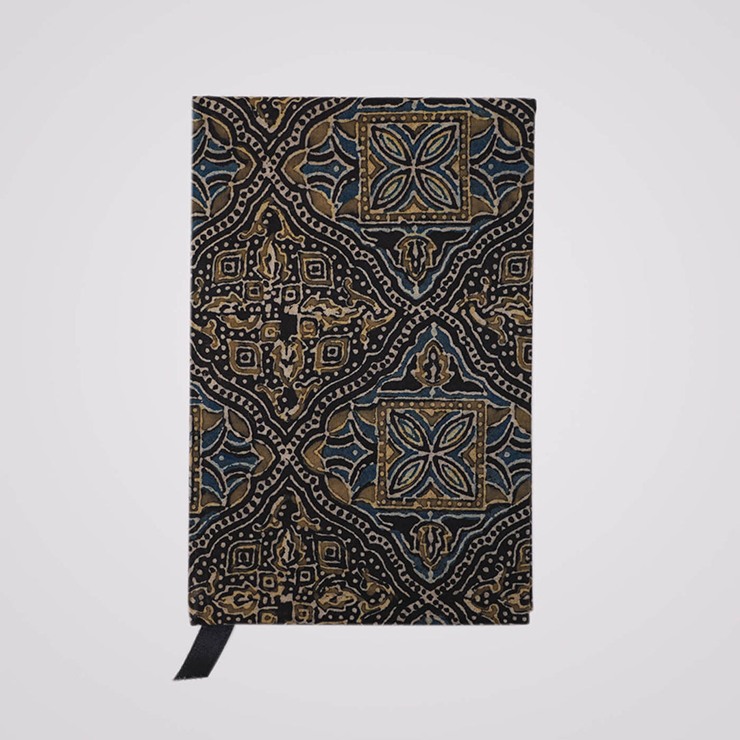 Handcrafted Ajrakh Printed Hardbound Diary | 100 Pages, A5 - Zwende