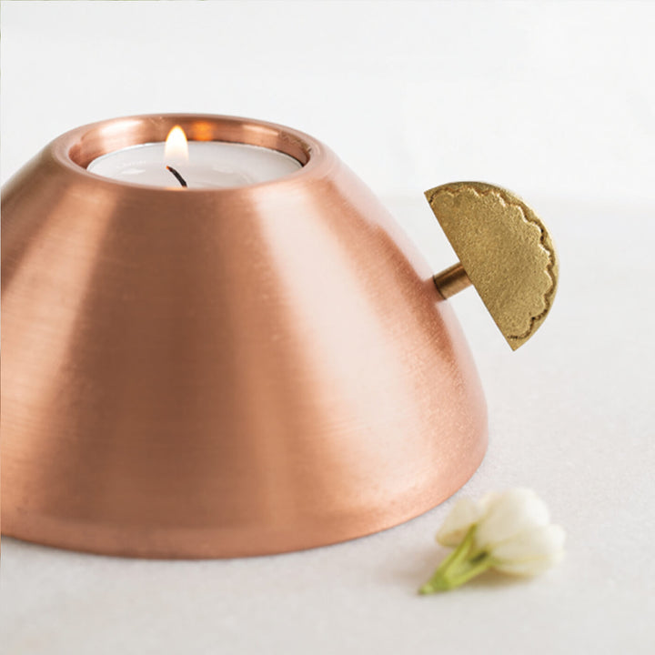 Karanji-Shaped Copper Tealight