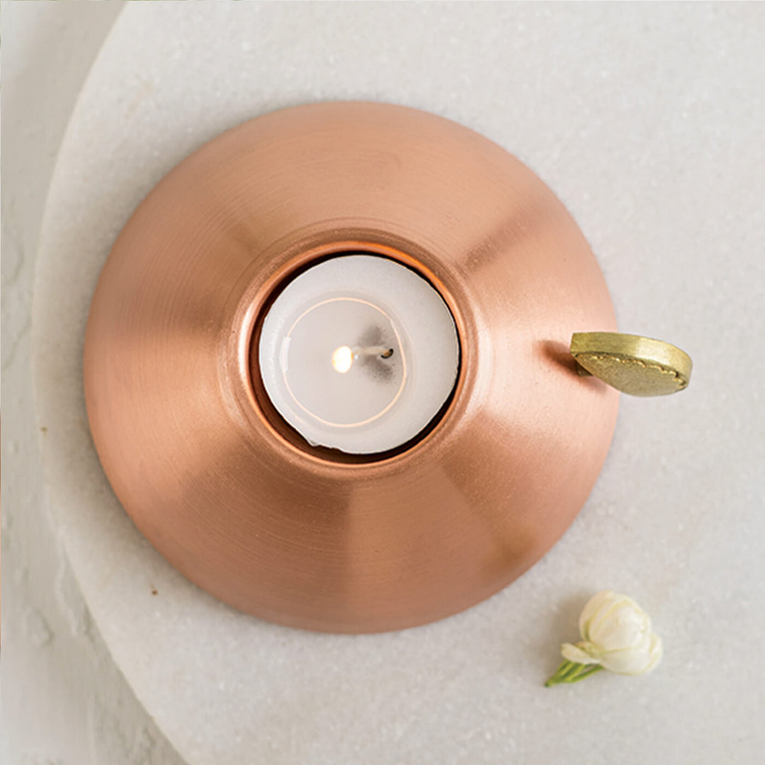 Karanji-Shaped Copper Tealight