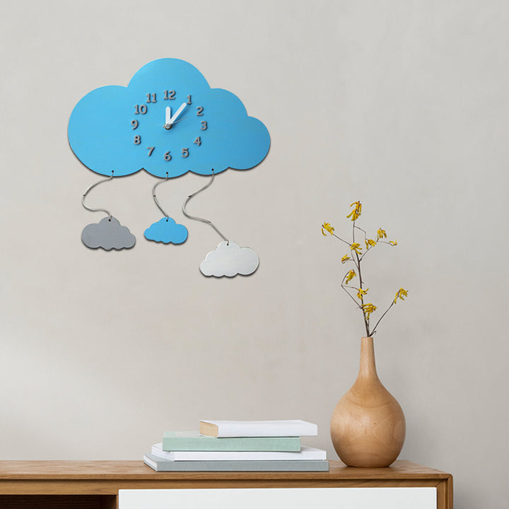 Cloud Themed Wall Clock for Kids