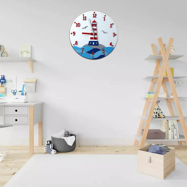 Light House Themed Wall Clock for Kids