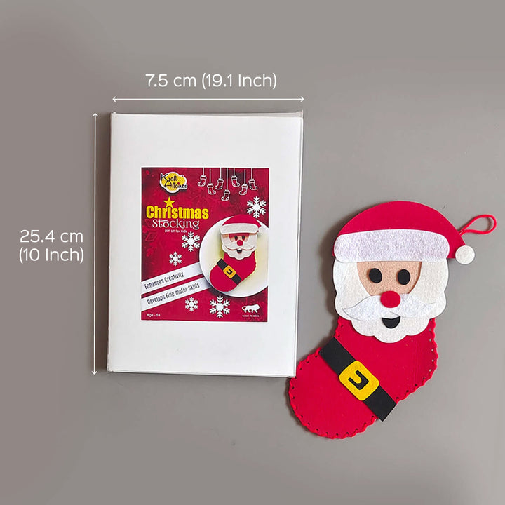 Handmade Santa Stocking Felt Diy Kit For Christmas Decoration
