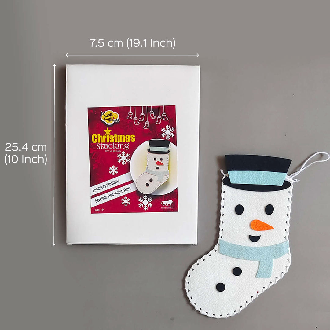 Handmade Snowman Stocking Felt Diy Kit For Christmas Decoration