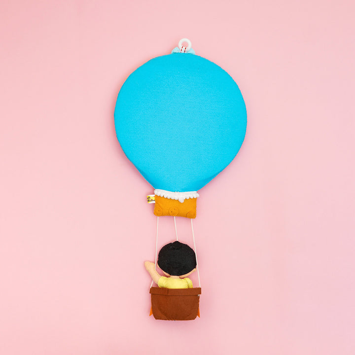 Hand-stitched Hot Air Balloon Felt Kids Nameplate