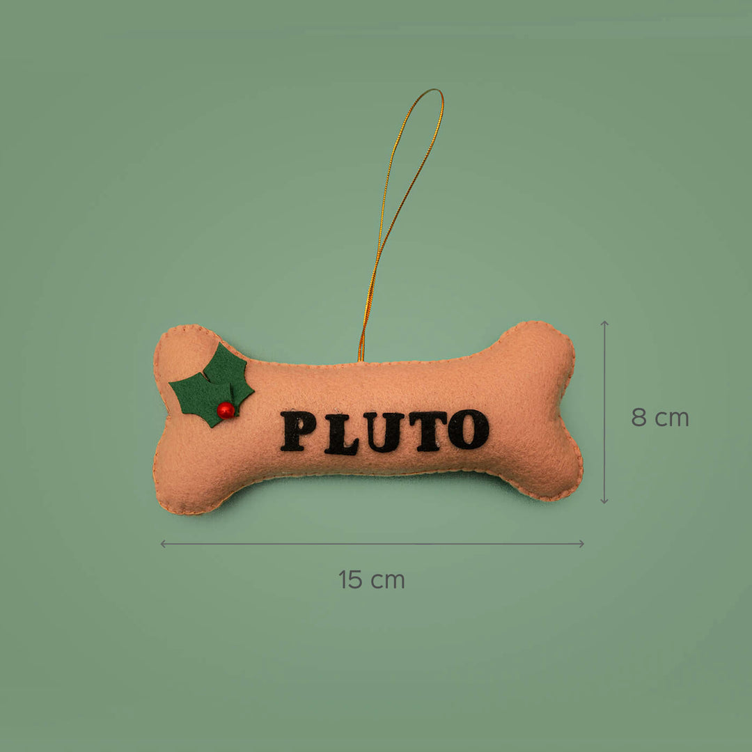 Handmade Personalized Bone Felt Ornament For Christmas Tree Decoration