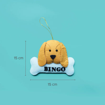 Personalised Felt Furry Kid Christmas Tree Ornament