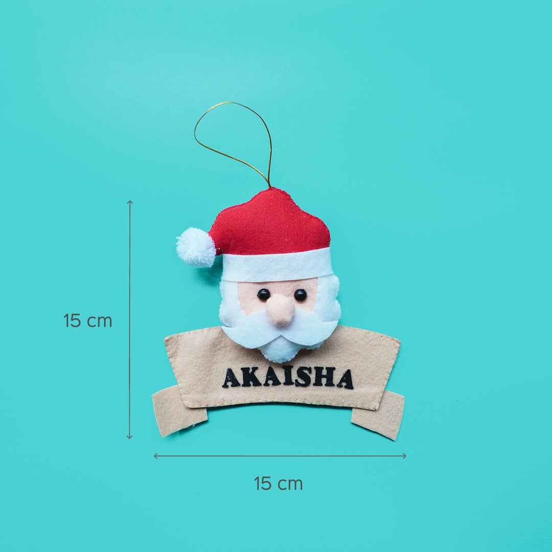 Handmade Personalized Xmas Felt Ornaments For Christmas Tree Decoration | Set Of 6