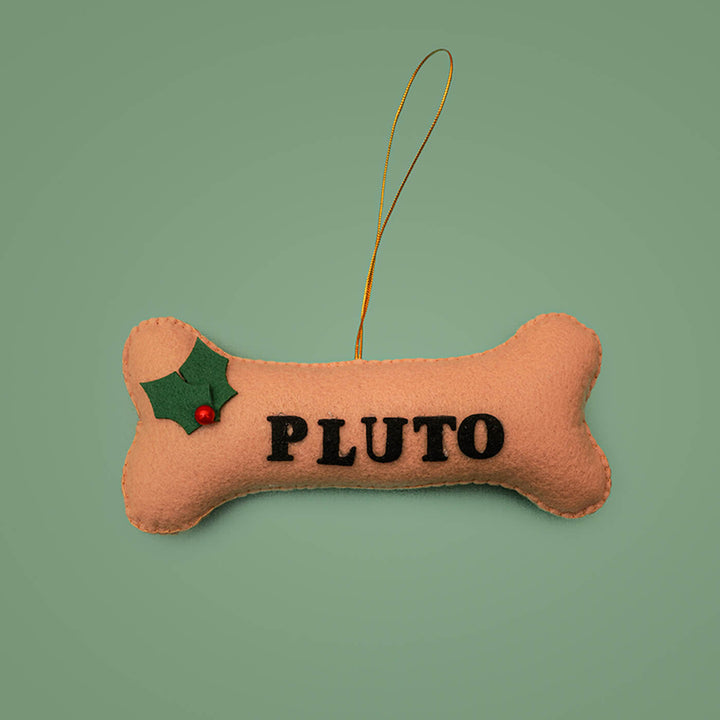 Handmade Personalized Bone Felt Ornament For Christmas Tree Decoration