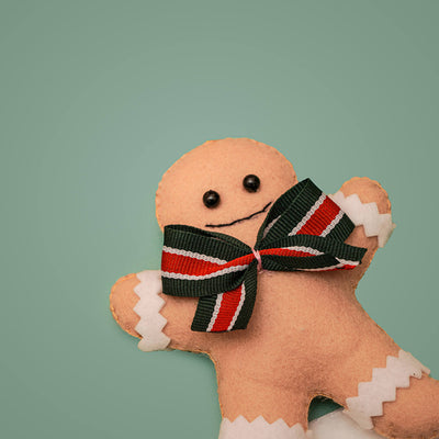 Personalised Felt Cookieman Christmas Tree Ornament