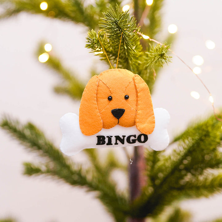 Handmade Personalized Xmas Felt Ornaments For Christmas Tree Decoration | Set Of 6
