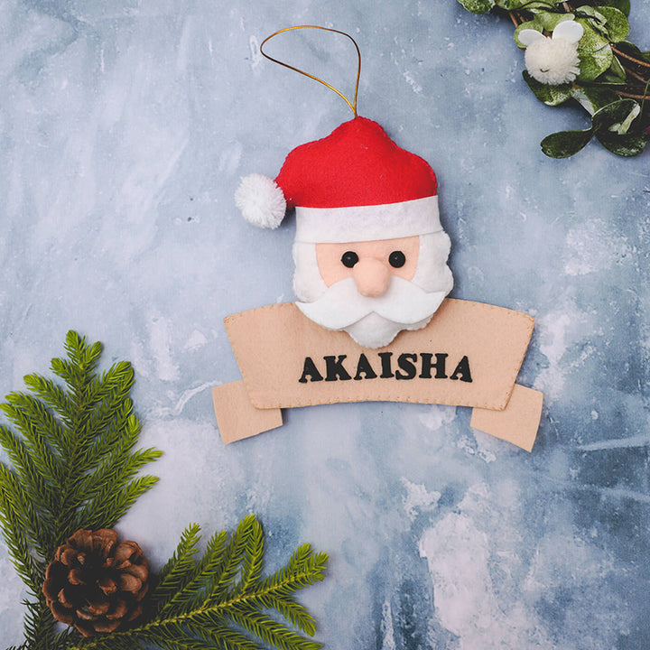 Handmade Personalized Xmas Felt Ornaments For Christmas Tree Decoration | Set Of 4