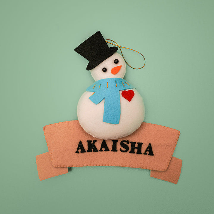 Handmade Personalized Xmas Felt Ornaments For Christmas Tree Decoration | Set Of 6