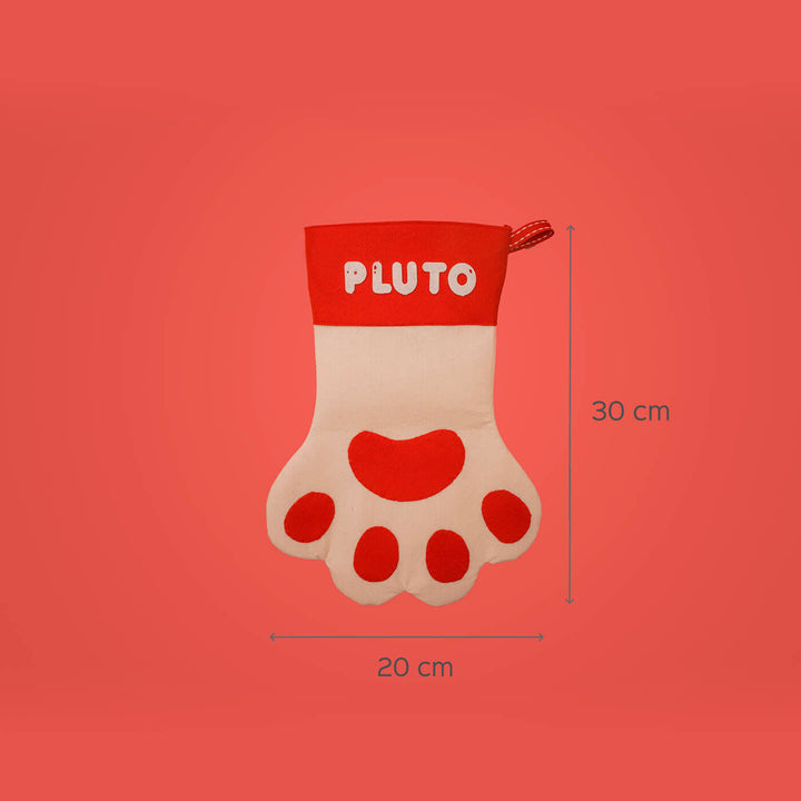 Handmade Personalized Paw Felt Stocking | Secret Santa Gift Ideas