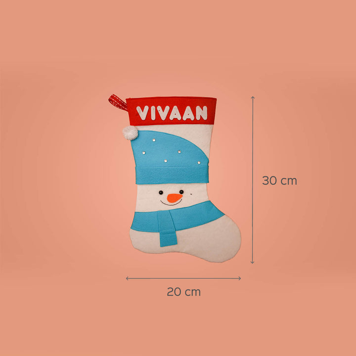 Handmade Personalized Snowman Felt Stocking | Xmas Gifting Ideas